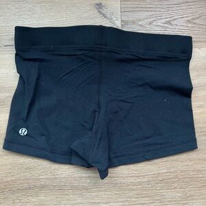 Black Lululemon micro mini shorts size 2
